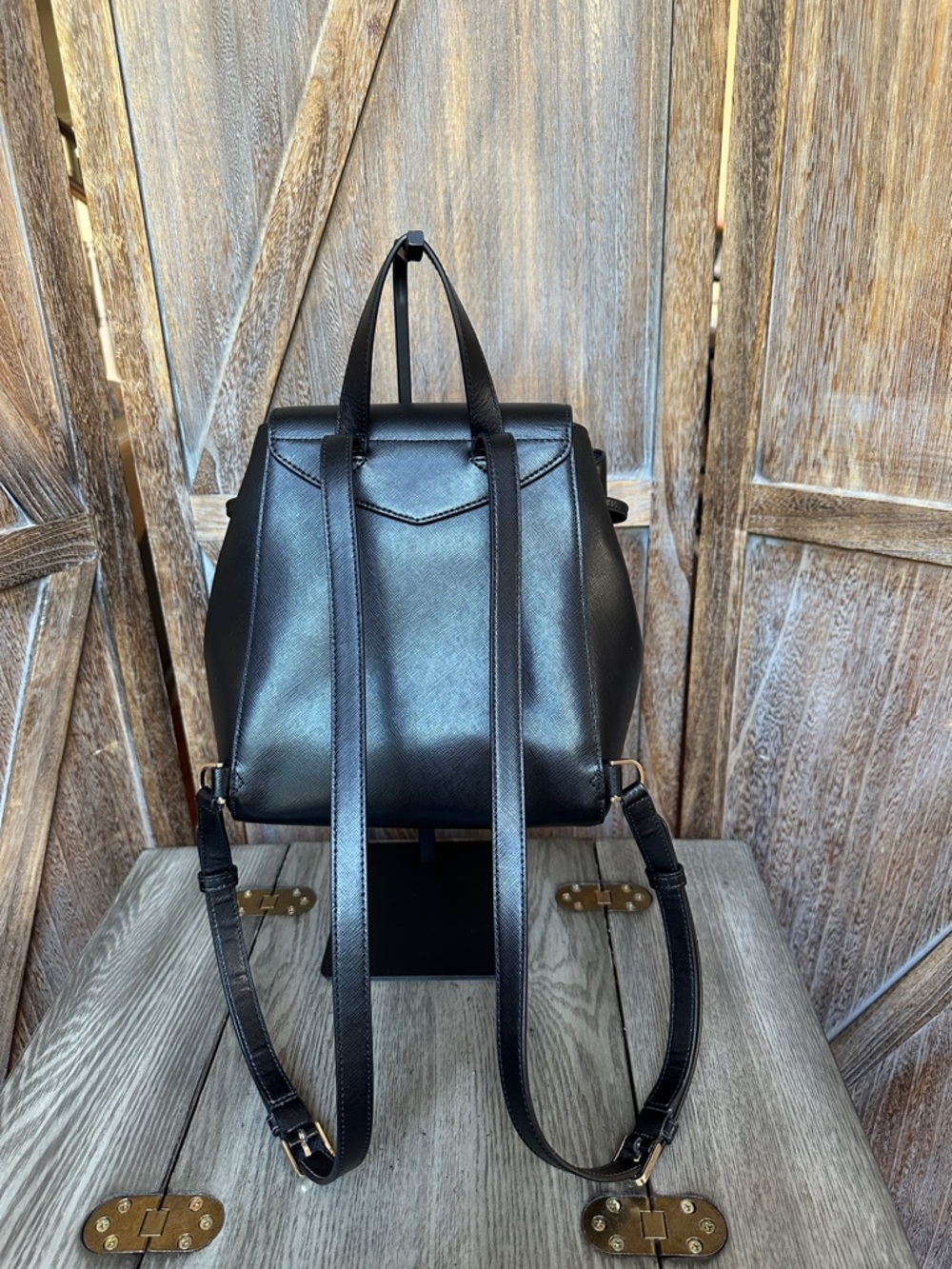 Kate Spade Black Saffiano Leather Backpack - Picture 4 of 15